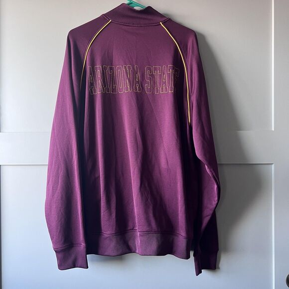 Arizona State Sun Devils Jacket Mens XL Maroon NCAA College Nike Full Zip Track - Picture 2 of 15